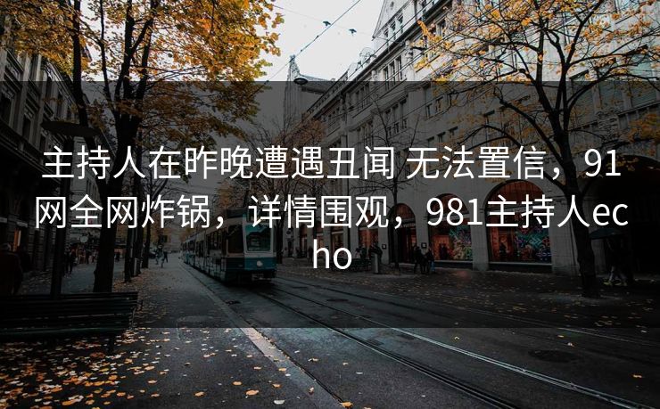主持人在昨晚遭遇丑闻 无法置信，91网全网炸锅，详情围观，981主持人echo