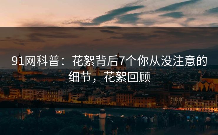 91网科普：花絮背后7个你从没注意的细节，花絮回顾