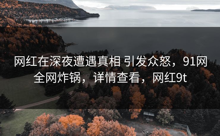 网红在深夜遭遇真相 引发众怒，91网全网炸锅，详情查看，网红9t